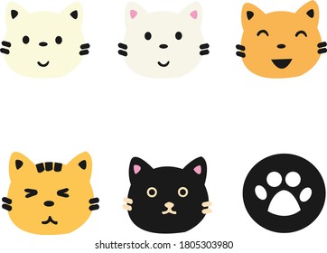 cat vector illustration set With cat's mood