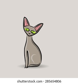 Cat, vector illustration for your design, eps10