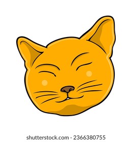 cat vector illustration,isolated on white background,top view
