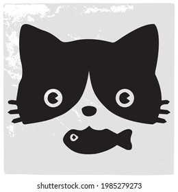 Cat vector image, print ready file for any material 