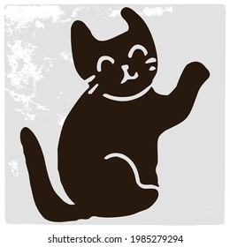 Cat vector image, print ready file for any material 