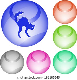 Cat. Vector interface element.