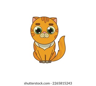 Katzenvektorsymbol einzeln. Katze Tier Vektorsymbol. Chat-Symbol
