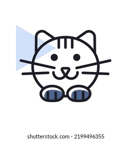 Cat vector isolated icon. Pet animal sign. Graph symbol for pet and veterinary web site and apps design, logo, app, UI