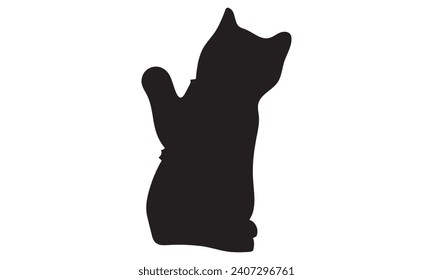 
Cat Vector isolated silhouette - on white background,Instant Digital Download.