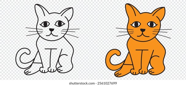 cat vector kitten calico breed icon logo symbol cartoon character illustration doodle design. eps 10