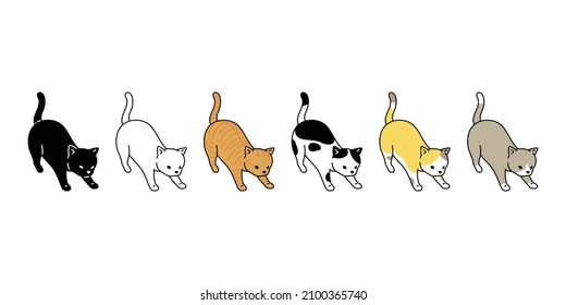 cat vector kitten calico icon breed neko character cartoon pet doodle illustration symbol design