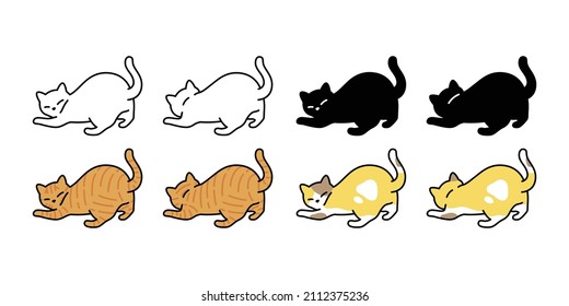 cat vector kitten calico icon logo breed symbol character cartoon illustration doodle design isolated