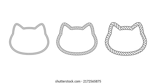 cat vector kitten calico icon rope logo symbol breed cartoon character illustration doodle design isolated clip art