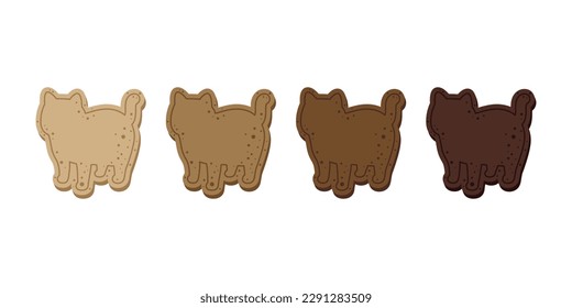 cat vector kitten cookies icon neko calico cracker snack food pet character cartoon symbol tattoo stamp scarf illustration design isolated
