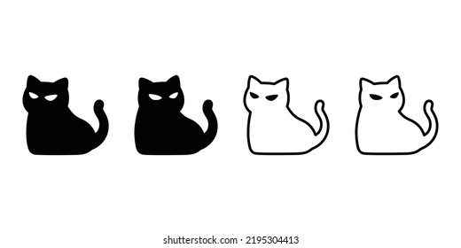 cat vector kitten icon halloween calico logo pet breed cartoon character symbol doodle illustration design clip art