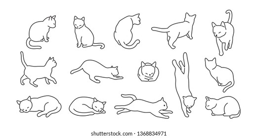 cat vector kitten icon logo cartoon character illustration doodle white