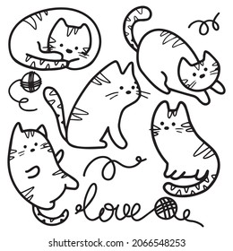 cat vector kitten icon logo cartoon character illustration doodle white