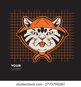 cat vector kitten sushi japan ramen	

