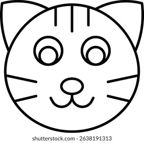 Cat vector, line icon, design 