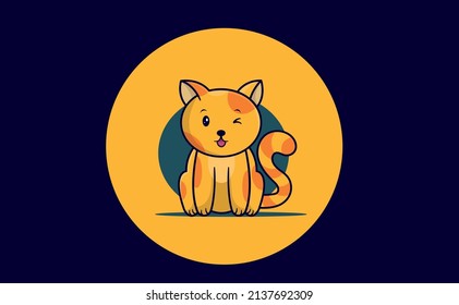 Cat vector logo art. Cats icon