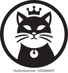 Cat Vector Logo Art Design.