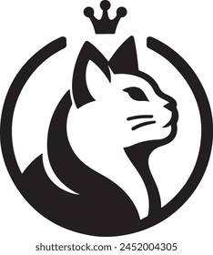 Cat Vector Logo Art Design.