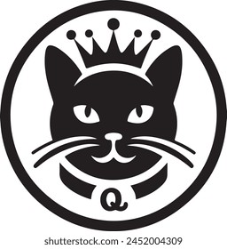 Cat Vector Logo Art Design.