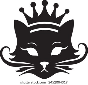 Cat Vector Logo Art Design.