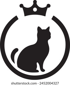 Cat Vector Logo Art Design.