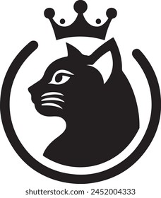 Cat Vector Logo Art Design.