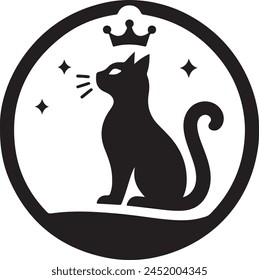Cat Vektorgrafik Logo Art Design.