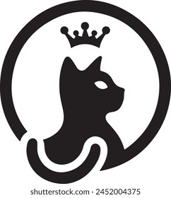 Cat Vektorgrafik Logo Art Design.