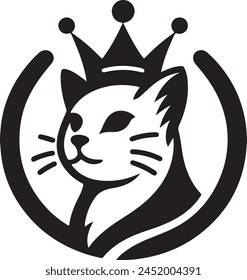 Diseño de arte del logotipo del Vector del gato.