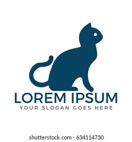Cat vector logo design.