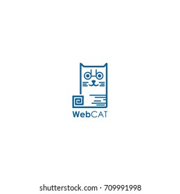 Cat vector logo design. abstract logo. Vector Illustration 