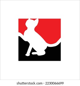 cat vector logo design animal