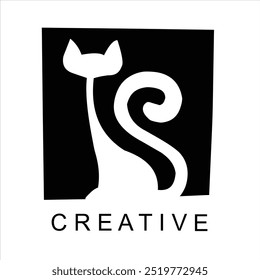 CAT VECTOR LOGO DESIGN ANIMALS