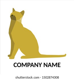 cat vector logo design for pet industrial and veterinary