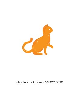 Cat vector logo design. Pet shop logo design. Animal Pet Care Logo.