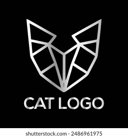 Cat vector logo design template. suitable for use as a company logo. High quality illustration