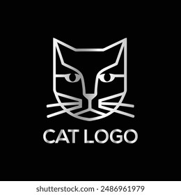 Cat vector logo design template. suitable for use as a company logo. High quality illustration