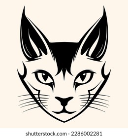 Cat vector for logo or icon, drawing Elegant minimalist style,abstract style Illustration