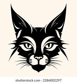 Cat vector for logo or icon, drawing Elegant minimalist style,abstract style Illustration