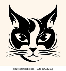 Cat vector for logo or icon, drawing Elegant minimalist style,abstract style Illustration