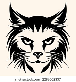 Cat vector for logo or icon, drawing Elegant minimalist style,abstract style Illustration