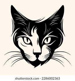 Cat vector for logo or icon, drawing Elegant minimalist style,abstract style Illustration