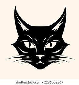 Cat vector for logo or icon, drawing Elegant minimalist style,abstract style Illustration