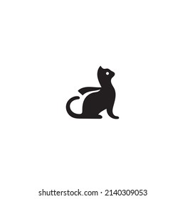 cat vector logo template design 