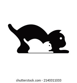 diseño de la plantilla del logotipo del vector del gato 