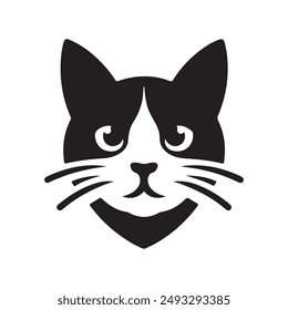 Cat vector logo with white background