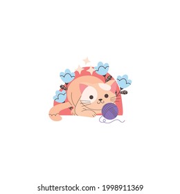 Cat Vector On White Background