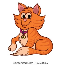 Cat Vector | Cat with Orange Color | Illustration of Cat