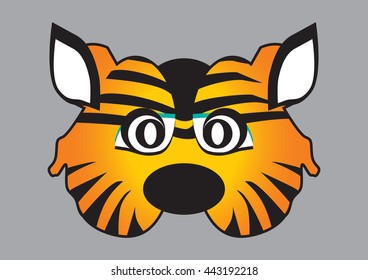 Cat vector party mask face