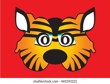 Cat vector party mask face